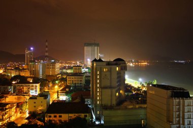 Nha Trang gece sayısı. Vietnam, Nha Trang, 12 Aralık 2016