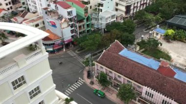 heyecan verici, hipnotik bir trafik. Vietnam, Nha Trang, 10 Aralık 2016