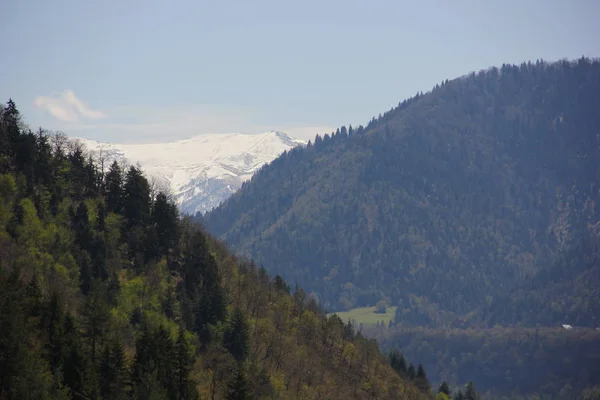 Drie niveau bergen — Stockfoto