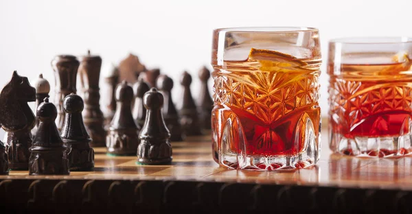 Whisky et échecs — Photo