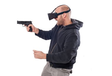 Man oyun Vr sanal gerçeklik silah ve vr gözlüklü shooter oyunu