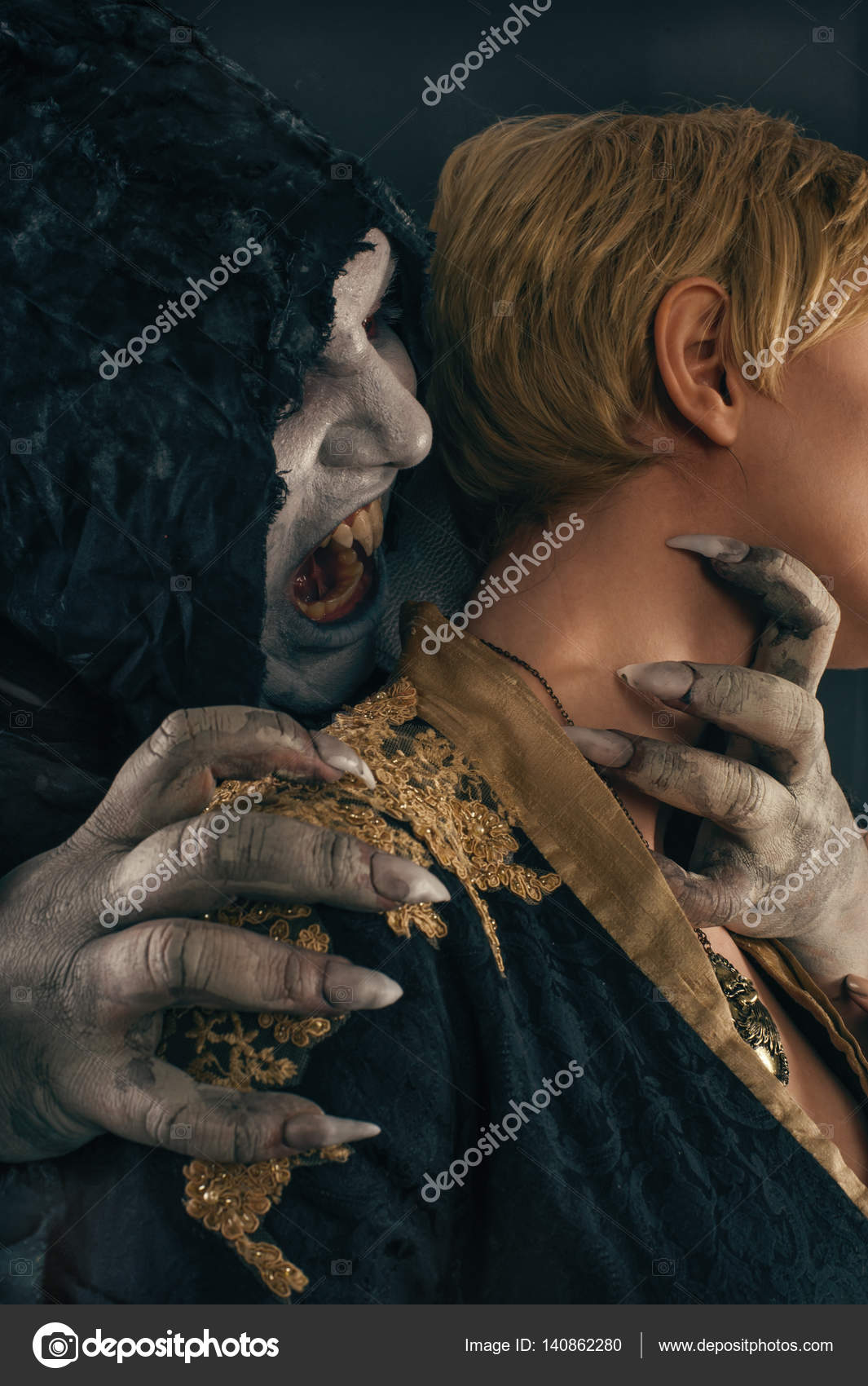 Girl Vampires Biting Necks