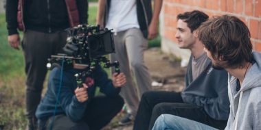 Sahne. Aktör kamera önünde