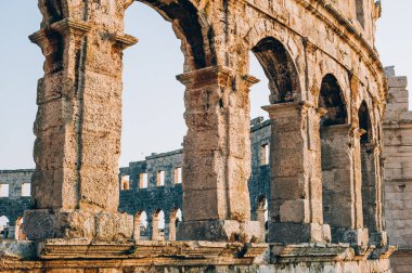 Roma amfi Pula ayrıntılarını mimarisi