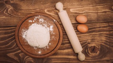 Gıda maddeleri hamur Ahşap mutfak yönetim kurulu için. Pasta tarifleri