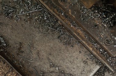 Metal hurda talaş bir arka plan olarak