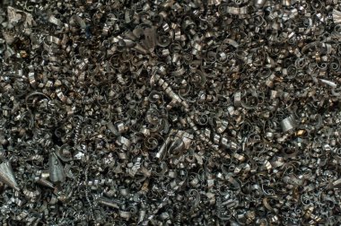 Metal hurda talaş bir arka plan olarak