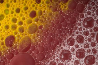 Kabarcıklar arka plan grup birçok daire alanlarında köpük ile