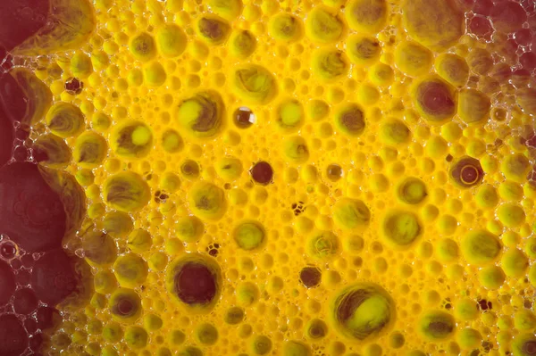 Fondo de burbujas con manojo de esferas de espuma en muchas circulares —  Fotos de Stock