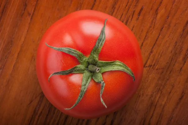 Macro of a fresh sliced tomato — Stock Photo, Image