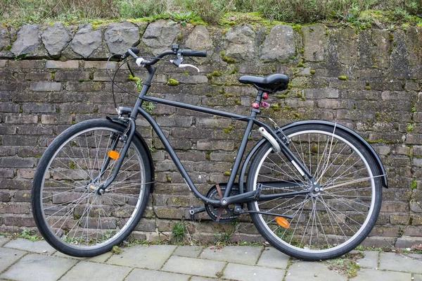 Vieux Holland Vintage Vélo Classique Public Vue Paysage Urbain Style — Photo