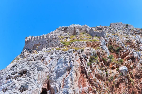Vue Ancienne Forteresse Grecque Dans Ville Crète — Photo