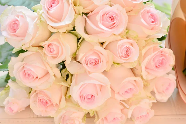 Розовые Розы Фон Закрыть — стоковое фото