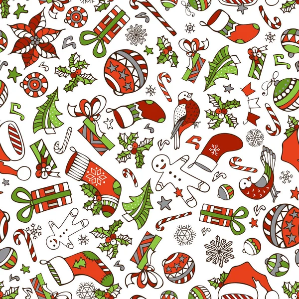 Joyeux Noël motif sans couture — Image vectorielle