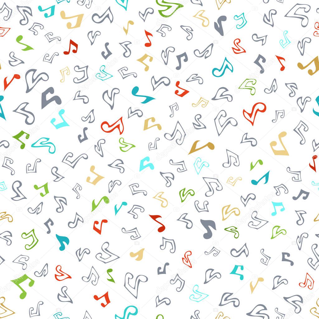 music notes seamless pattern