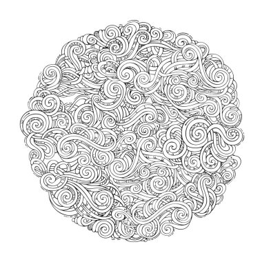 Dekoratif yuvarlak kavisli desen.