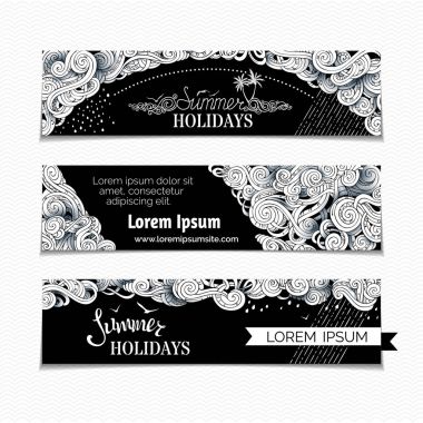 gece bulutları yatay afiş kümesi