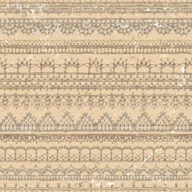 Vintage kroşe seamless modeli.
