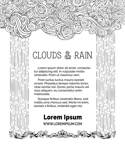 Clouds and rain background. — Stock Vector