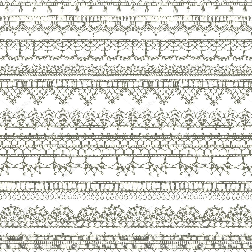 lacy crochet seamless pattern.