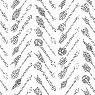 Vektör çizimi sorunsuz kabile okları desen.