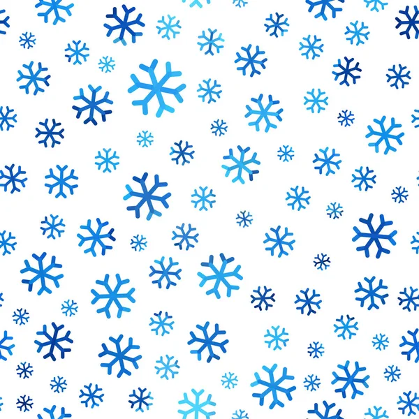 Fundo ilimitado de flocos de neve . — Vetor de Stock