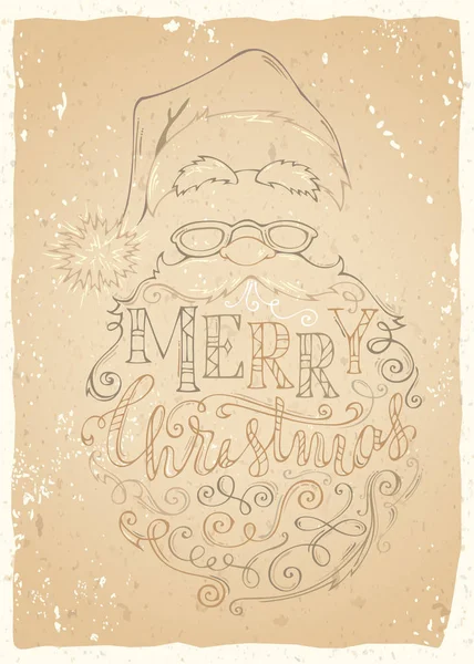 Vintage Joyeux Noël Lettrage — Image vectorielle