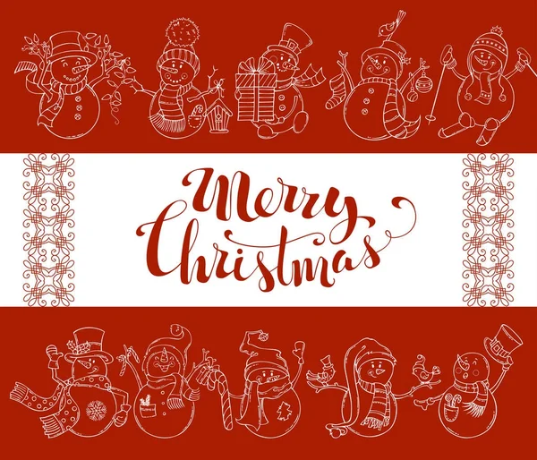 Rouge joyeux fond de Noël — Image vectorielle