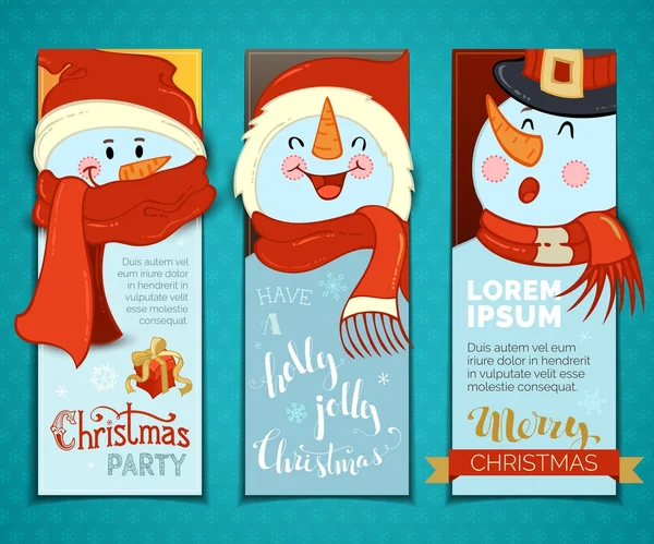 Set of vertical Christmas banners — Stock Vector