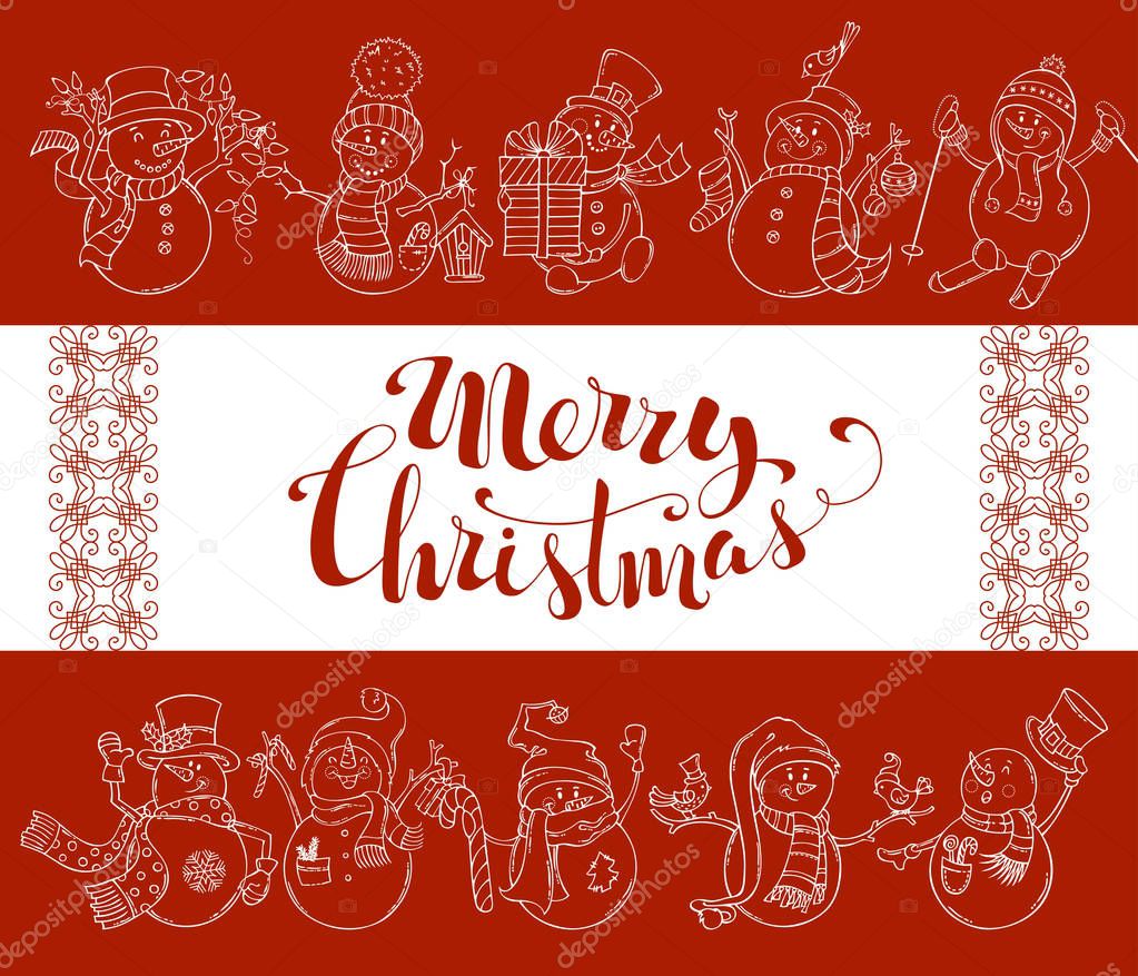 red Merry Christmas background