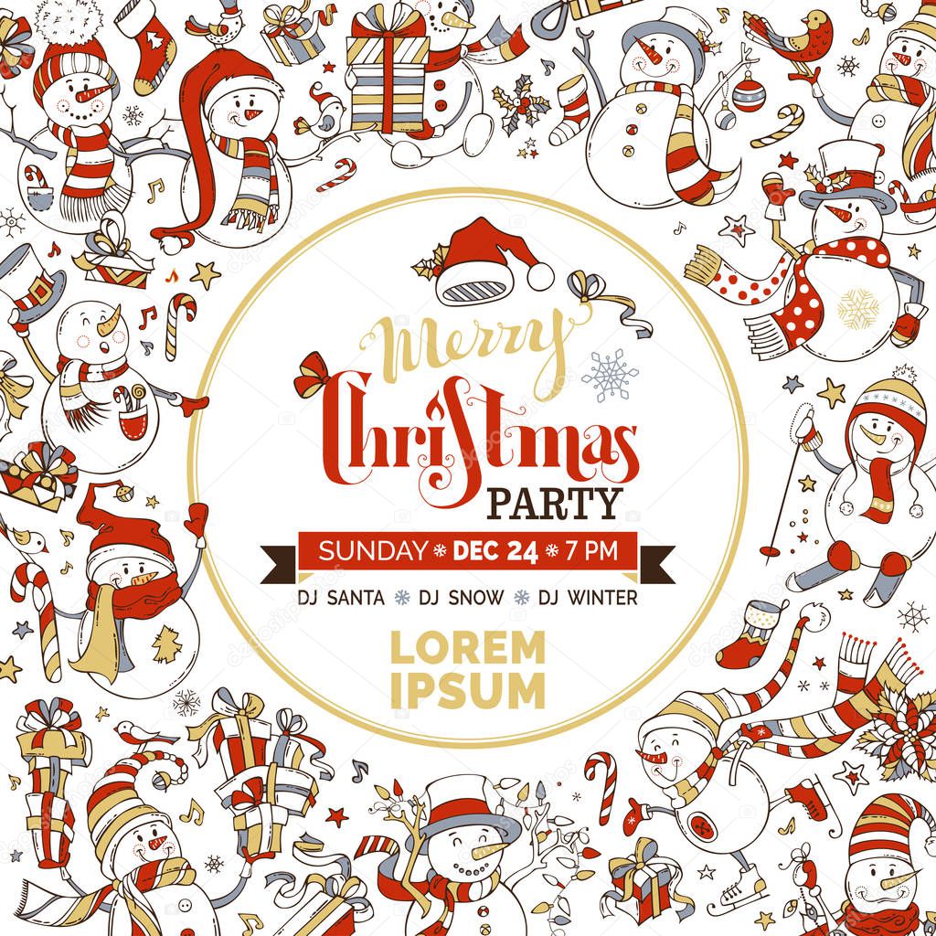 Christmas party invitation template