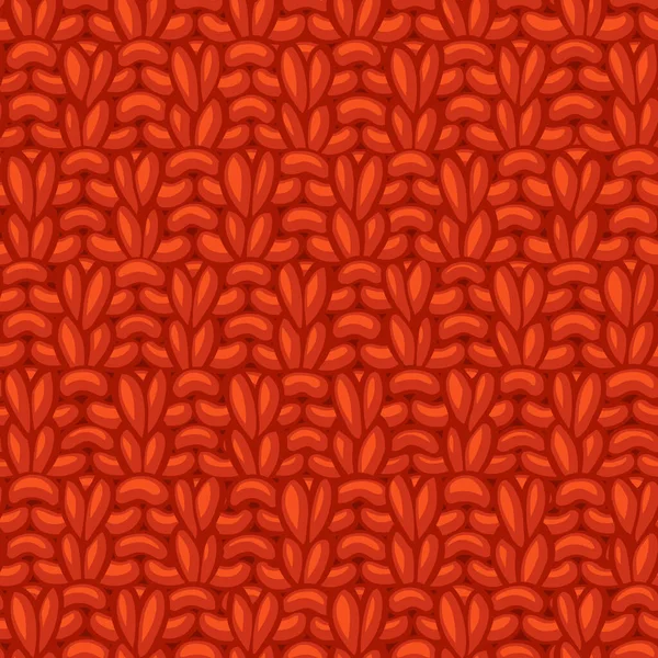 美国摩丝史迪奇棉制手织面料材料 高细节编织无边无际的背景 手绘红色针织物 — 图库矢量图片