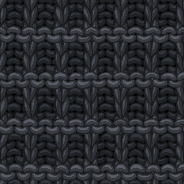 Handgezeichneter Jersey Stoff Grenzenloser Hintergrund Hohe Detaillierte Handgestrickte Wolle — Stockvektor