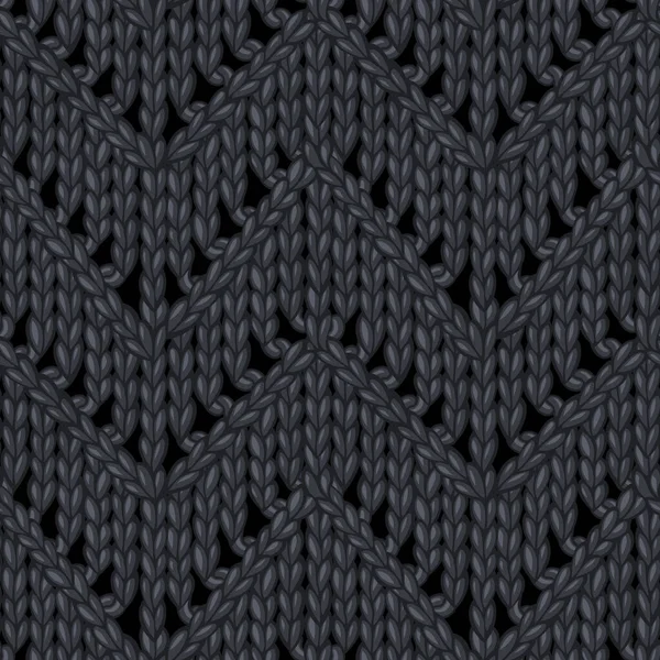 Dentelle Coton Tissu Tricoté Main Haute Détail Tricot Fond Illimité — Image vectorielle