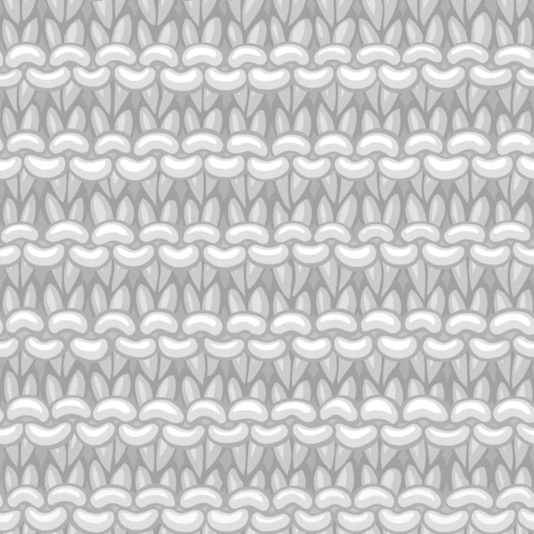 棉白色手织面料材料 高细节编织无边无际的背景 手绘毛线针织物 — 图库矢量图片