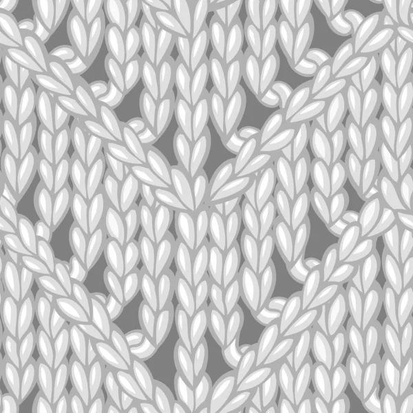 レースコットン手編みの生地素材 高詳細な編み物無限の背景 手描きのジャージーニットウェア — ストックベクタ