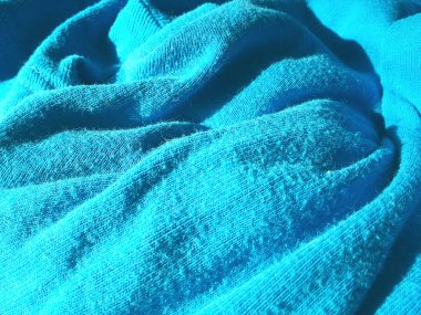 mavi kumaşın dokusu