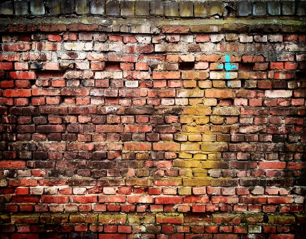 Χρώματος υφή τοίχο από τούβλα — Φωτογραφία Αρχείου