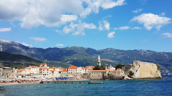 Stadt Budva in Montenegro Stockbild