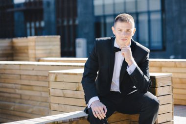 Smokin açık havada Fotoğraf oturumu modelinde