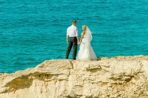 Hochzeit auf dem Meeresgrund — Stockfoto