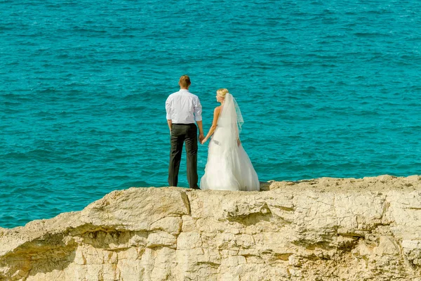 Hochzeit auf dem Meeresgrund — Stockfoto