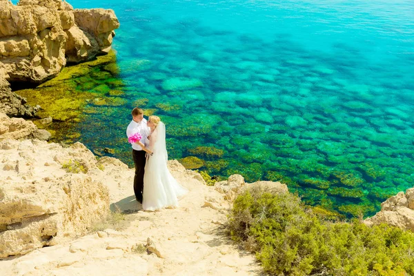 Hochzeitsfotosession auf Zypern Stockbild