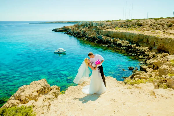 Весільна фотосесія на Кіпрі Ліцензійні Стокові Фото