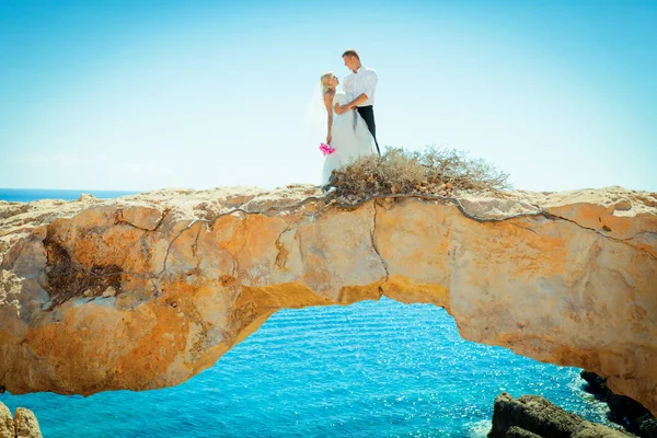 Hochzeits-Fotoshooting am Meer — Stockfoto