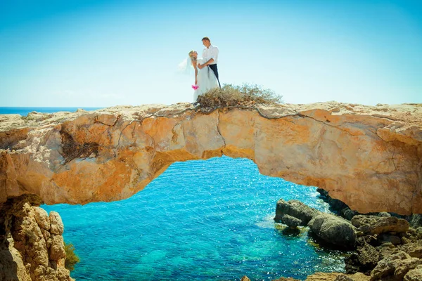 Hochzeits-Fotoshooting am Meer — Stockfoto