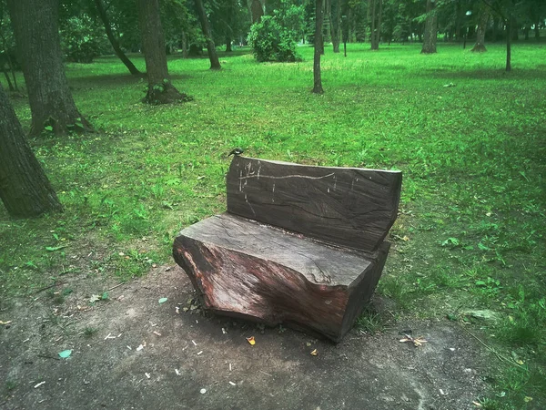 Banco de un tronco en el Parque — Foto de Stock