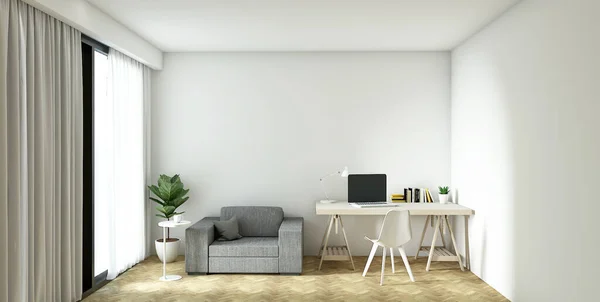 Minimal work at home corner for small business and remote work.