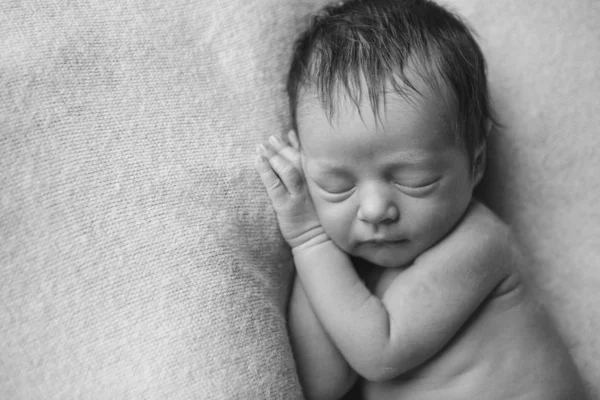 Retrato Una Niña Primer Plano Cara Del Bebé Concepto Infancia — Foto de Stock