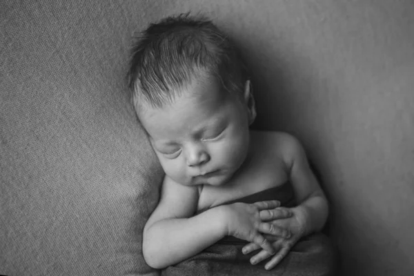 Portret Van Een Klein Meisje Baby Gezicht Close Begrip Kindertijd — Stockfoto